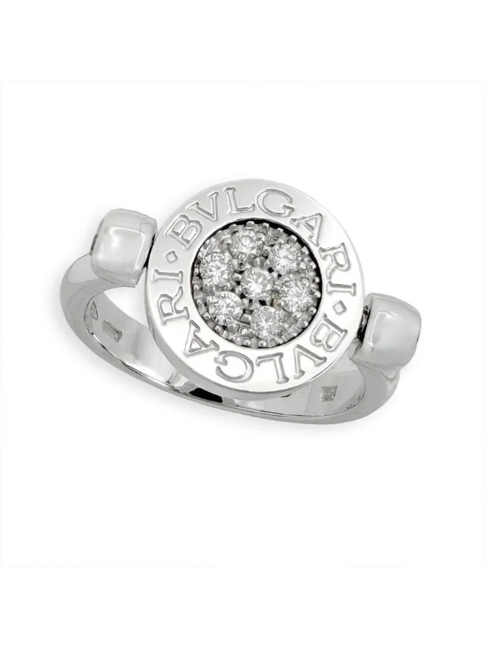 Bvlgari Flip Diamond Onyx Ring